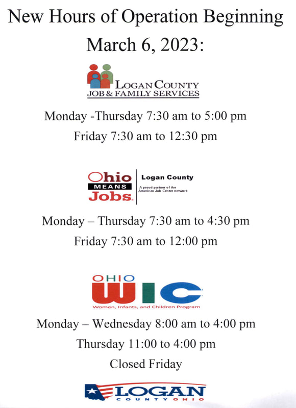 Logan County Job & Family Services Ohio Means Jobs Ohio WIC new office hours